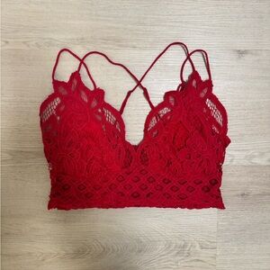 FIRE RED FREE PEOPLE BRALETTE